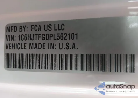 2023 Jeep Gladiator High Altitude 4X4 z USA, uszkodzony, nr VIN 1C6HJTFG0PL562101